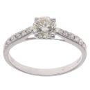 18ct White Gold 1.00ct Brilliant Cut Diamond Solitaire Ring