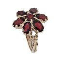 9ct Yellow Gold Garnet Cluster Ring