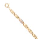 14ct Yellow and White Gold Greek Key Fancy Bracelet 8.5"