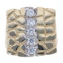 9ct Yellow Gold Cubic Zirconia Nugget Ring