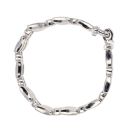 9ct White Gold Watch Strap Style Fancy Bracelet 7.5"