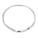Silver Cubic Zirconia Duo Wave Bangle by Icesia