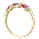 9ct Yellow Gold Diamond and Ruby Dress Ring