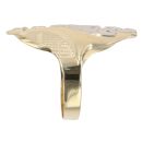 14ct Yellow and White Gold Greek Key Wave Ring