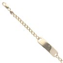9ct Yellow Gold Curb I.D Bracelet 8.5"