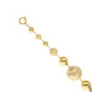 14ct Yellow Gold Patterned Graduated Bead Fancy Bracelet 8.5"