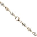 9ct Yellow And White Gold Fancy Chain 18"