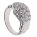 Silver Cubic Zirconia Boxing Glove Ring By Icesia Gents