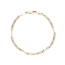 9ct Yellow Gold Bar Twist Bracelet 7.5"