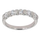9ct White Gold 0.60ct Brilliant Cut Diamond Half Eternity Ring