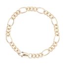 9ct Yellow Gold Figaro Bracelet 8"