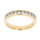18ct Yellow Gold 0.50ct Diamond Half Eternity Ring