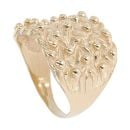 9ct Yellow Gold Five Row Keeper Ring