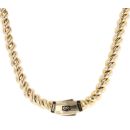 14ct Yellow Gold Monaco Loop Plain Lock Chain 18"