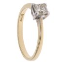 18ct Yellow Gold 0.50ct Tinted Princess Cut Diamond Solitaire Ring