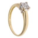 18ct Yellow Gold 0.30ct Princess Cut Diamond Cluster Ring