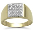 9ct Yellow Gold 0.25ct Diamond Signet Ring