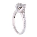 9ct White Gold 0.50ct Diamond Twist Cluster Ring
