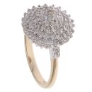 9ct Yellow Gold 0.50ct Brilliant Cut Diamond Cluster Ring