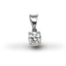 18ct White Gold 0.35ct Diamond Claw Set Pendant