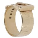 9ct Yellow Gold Patterned Buckle Ring