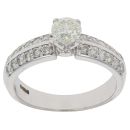 9ct White Gold 0.85ct Brilliant Cut Diamond Solitaire Ring