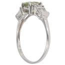 9ct White Gold Peridot And Cubic Zirconia Ring