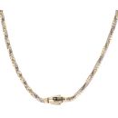 14ct Yellow And White Gold Monaco Spin Plain Lock Twist Chain 22"