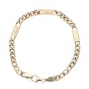 9ct Yellow Gold Curb and Bars Bracelet 7.5"