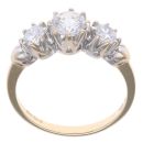 9ct Yellow Gold Cubic Zirconia Three Stone Ring