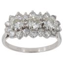 18ct White Gold 2.00ct Brilliant Cut Diamond Cluster Ring