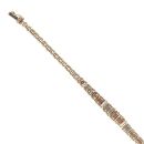 9ct Yellow White And Rose Gold Fancy Bracelet 7.5"