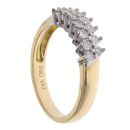 18ct Yellow Gold 0.50ct Brilliant Cut Diamond Two Row Ring
