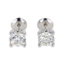18ct White Gold 2.00ct Diamond Solitaire Stud Earrings