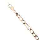 9ct Yellow Gold Figaro Bracelet 9"