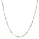 9ct Yellow And White Gold Fancy Chain 18"