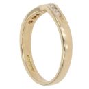 18ct Yellow Gold 0.20ct Brilliant Cut Diamond Wishbone Ring