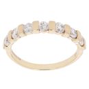 9ct Yellow Gold Cubic Zirconia Half Eternity Ring