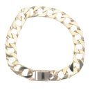 9ct Yellow Gold Bark Textured Curb Bracelet 8.5"