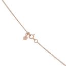 9ct Rose Gold 0.02ct Diamond Clogau Heart Pendant and Chain 18"