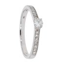 9ct White Gold Diamond Solitaire Ring by Anya Belle