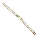 9ct Yellow Gold Curb ID Bracelet 9.5"