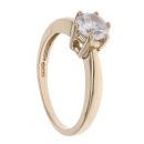 9ct Yellow Gold Cubic Zirconia Solitaire Ring