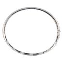 9ct White Gold Cubic Zirconia Hinged Bangle