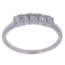 18ct White Gold 0.50ct Brilliant Cut Diamond Five Stone Ring