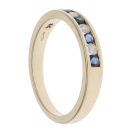 9ct Yellow Gold 0.15ct Diamond And Sapphire Ring