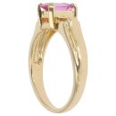 18ct Yellow Gold Pink Sapphire Single Stone Ring