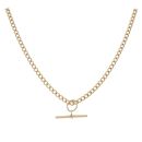 9ct Yellow Gold Curb T-bar Chain 20"