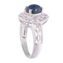 9ct White Gold Sapphire Celtic Ring