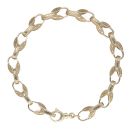 9ct Yellow Gold Patterned Tulip Bracelet 9"